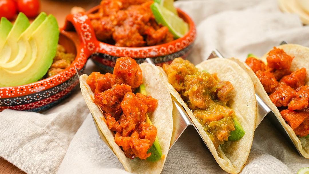 Pork cracklings in salsa Árbol or Tomatillo – TATEMADA®