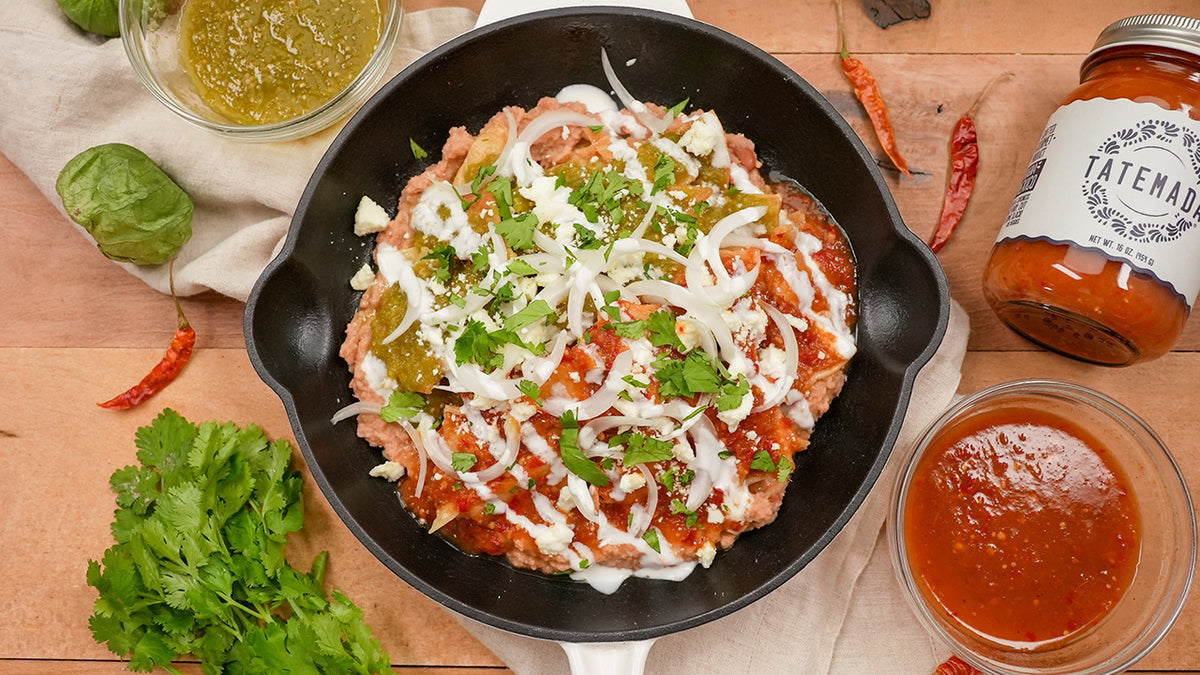 Chilaquiles Divorciados with Tomatillo/Árbol Salsa – TATEMADA®