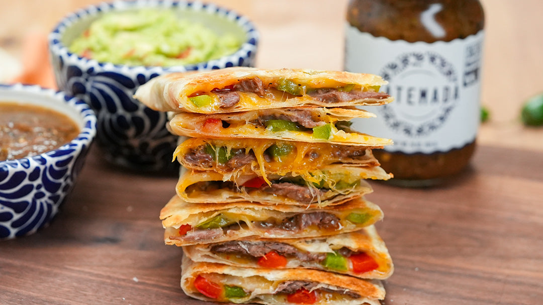 Fajita Quesadilla with Molcajete Salsa TATEMADA®